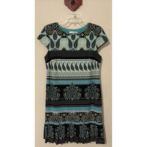 Studio One New York Womens Petite Large Knee-Length Paisley Print Dress! A5856